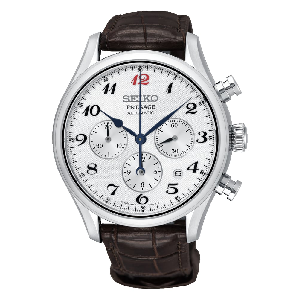 Seiko Presage Brown Leather Analog Watch For Men