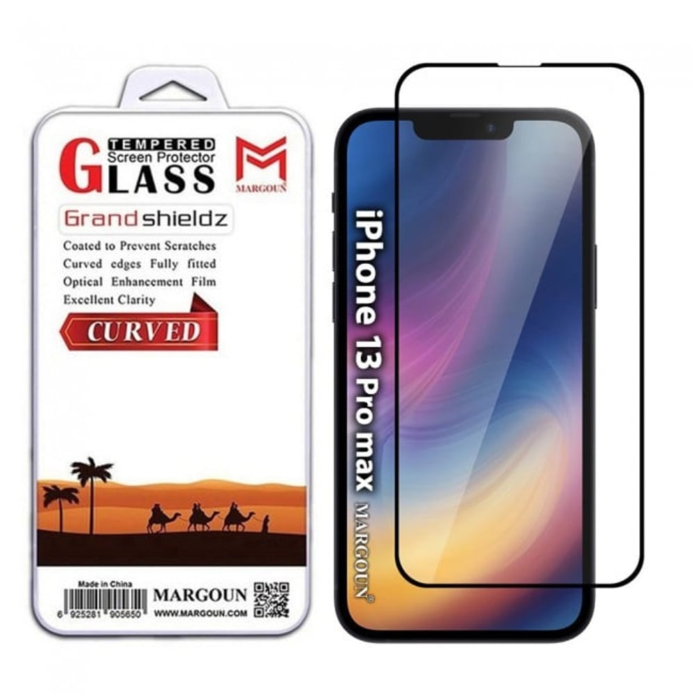 Margoun Tempered 3D Glass Screen Protector Grand Shieldz For iPhone 13 Pro Max