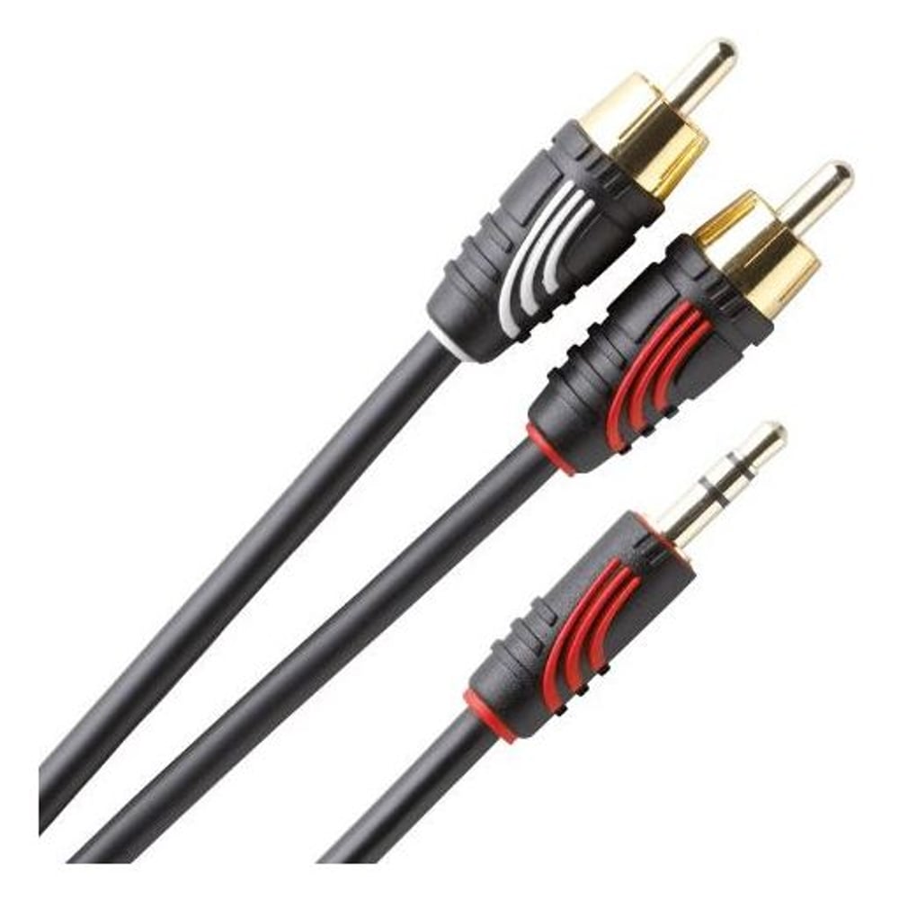 QED Profile Jack To Phono RCA Analogue Audio Interconnect Cable 3M Black QE5091