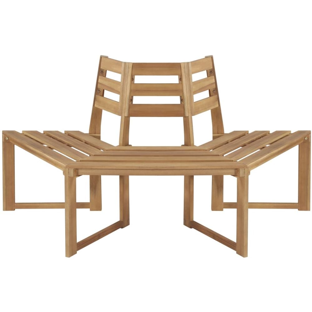 Vidaxl Tree Bench Half-hexagonal 160 Cm Solid Acacia Wood