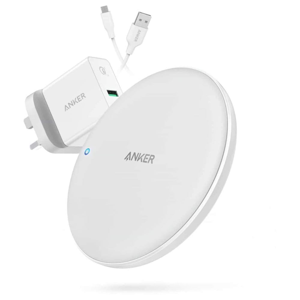 Anker Powerwave 7.5 Pad With Quick Charge 3.0 Charger - White Anker Powerwave 7.5 Pad With Quick Charge 3.0 Charger - White