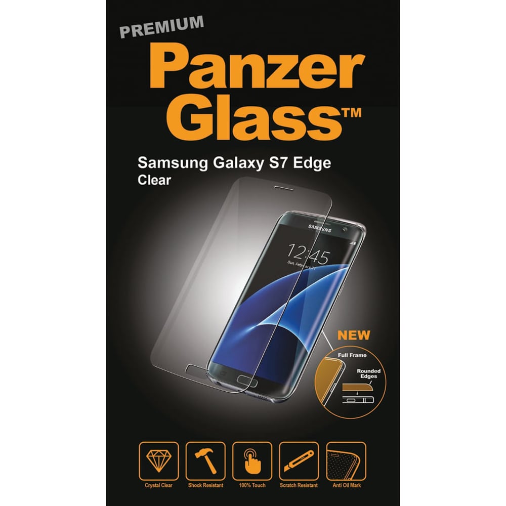 Panzerglass 7101 Premium Tempered Glass Screen Protector For Samsung Galaxy S7 Edge Clear