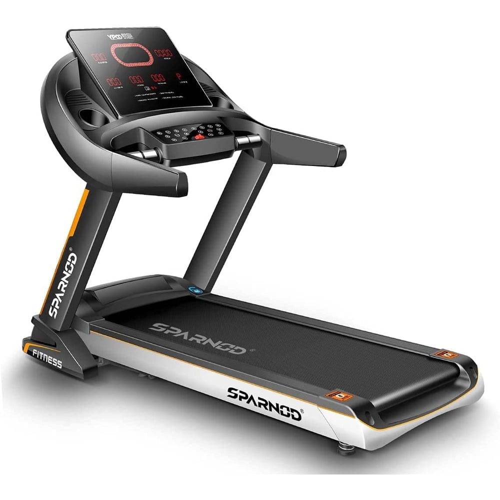 Sparnod Fitness Stc-4850 (4 Hp Ac Motor) Automatic Motorized Walking And Running Semi-commercial Treadmill Black
