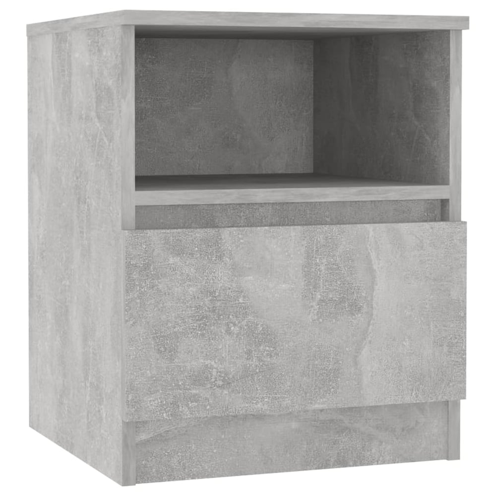 vidaXL Bed Cabinet Concrete Grey 40x40x50 cm Engineered Wood