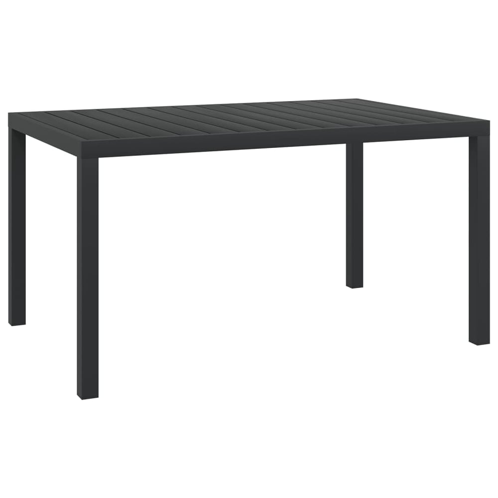 vidaXL Garden Table Black 150x90x74 cm Aluminium and WPC vidaXL Garden Table Black 150x90x74 cm Aluminium and WPC