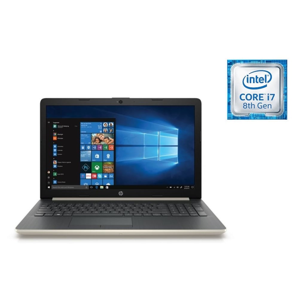 HP 15-DA0013NE Laptop - Core i7 1.8GHz 16GB 1TB+128GB 4GB 15.6inch FHD Gold