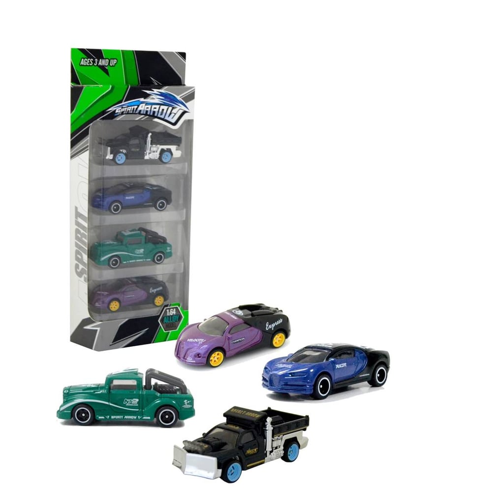 Toy Land 4 In 1 Spirit Arrow 1/64 Alloy Model Die Cast Cars And Truckseries Toy Assorted Color Toy Land 4 In 1 Spirit Arrow 1/64 Alloy Model Die Cast Cars And Truckseries Toy Assorted Color