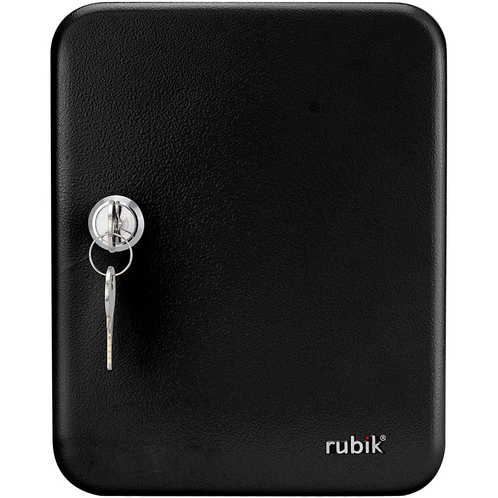 Rubik Key Cabinet Wall Mount Design Safe Box with Key Lock (20 Key Capacity) Black