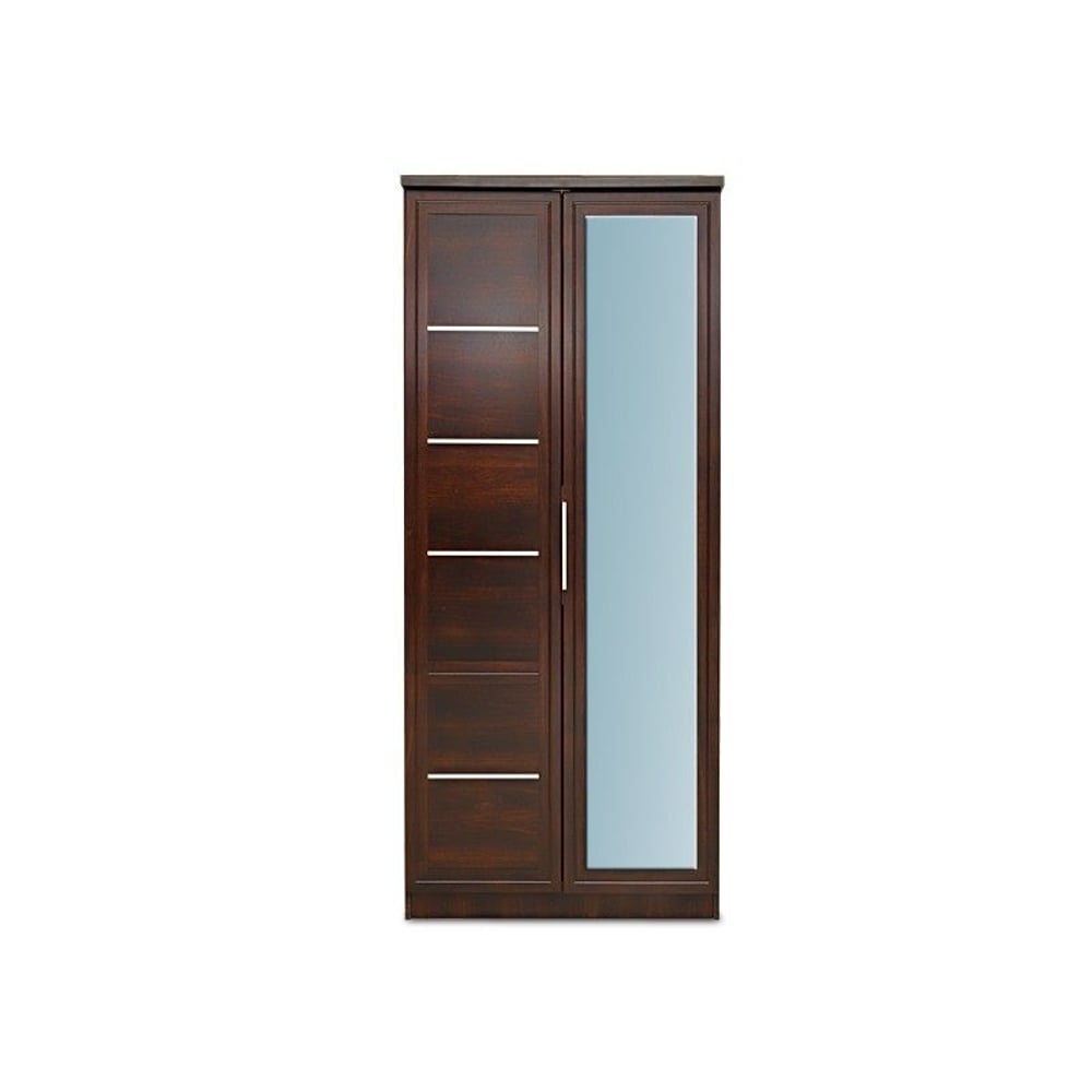 Pan Emirates Howrah 2 Door Wardrobe With Mirror Walnut