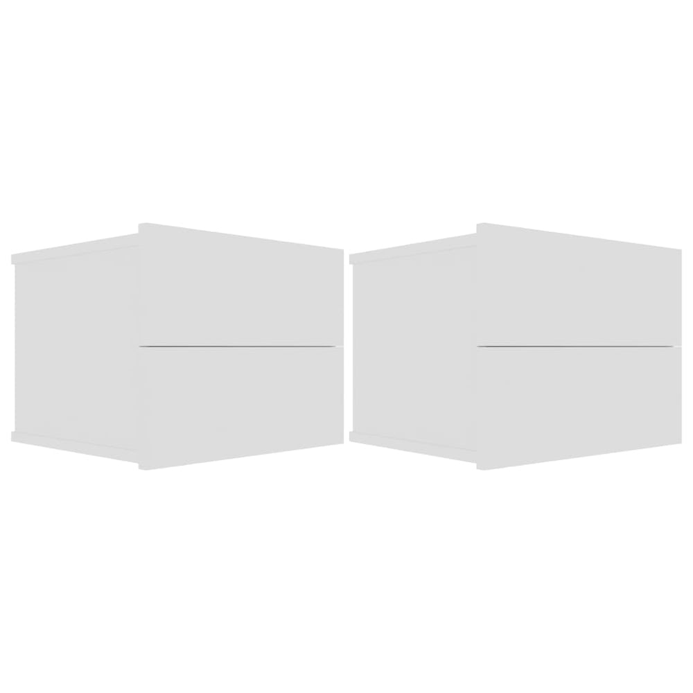Vidaxl Bedside Cabinets 2 Pcs White 40x30x30 Cm Chipboard Vidaxl Bedside Cabinets 2 Pcs White 40x30x30 Cm Chipboard