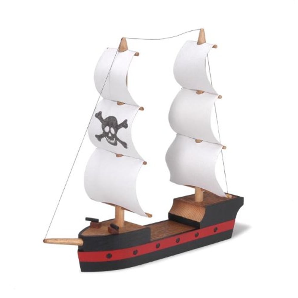 Darice 9181-32 Wooden Model, Pirate Ship Kit, (8.25 Darice 9181-32 Wooden Model, Pirate Ship Kit, (8.25