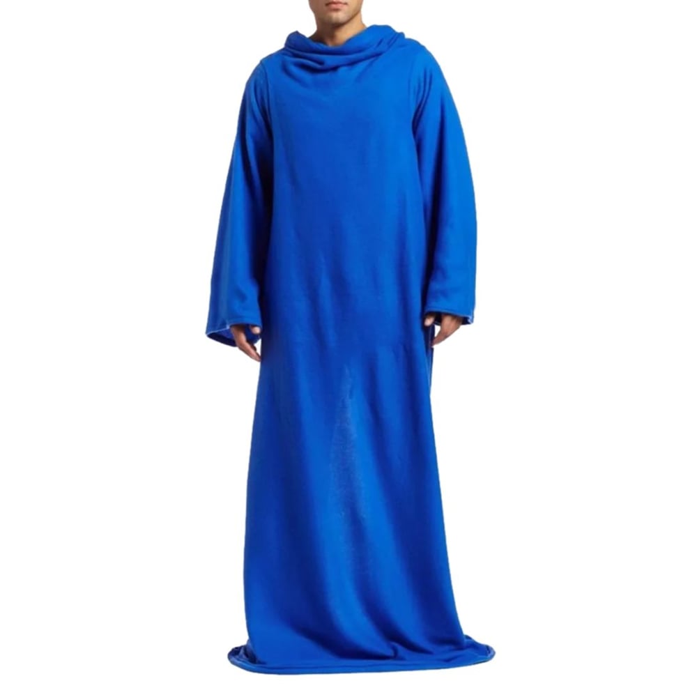 Snuggie Fleece Blanket With Sleeves Blue One Size Snuggie Fleece Blanket With Sleeves Blue One Size