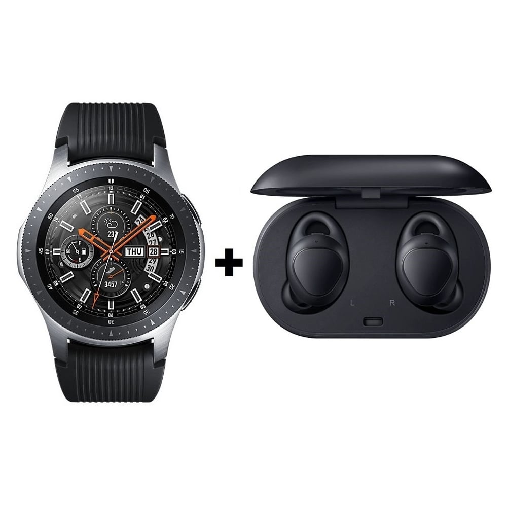 Samsung Galaxy Watch 46mm Black + Gear IconX Black