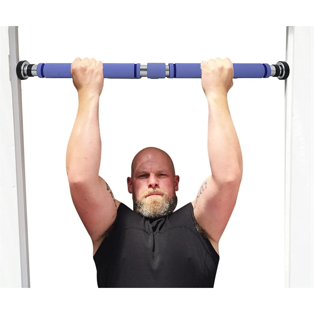 ULTIMAX Adjustable Doorway Gym Horizontal Bar Steel with rubber-limiter and Screw, Home Workout chin Pull Up Training Bar ULTIMAX Adjustable Doorway Gym Horizontal Bar Steel with rubber-limiter and Screw, Home Workout chin Pull Up Training Bar