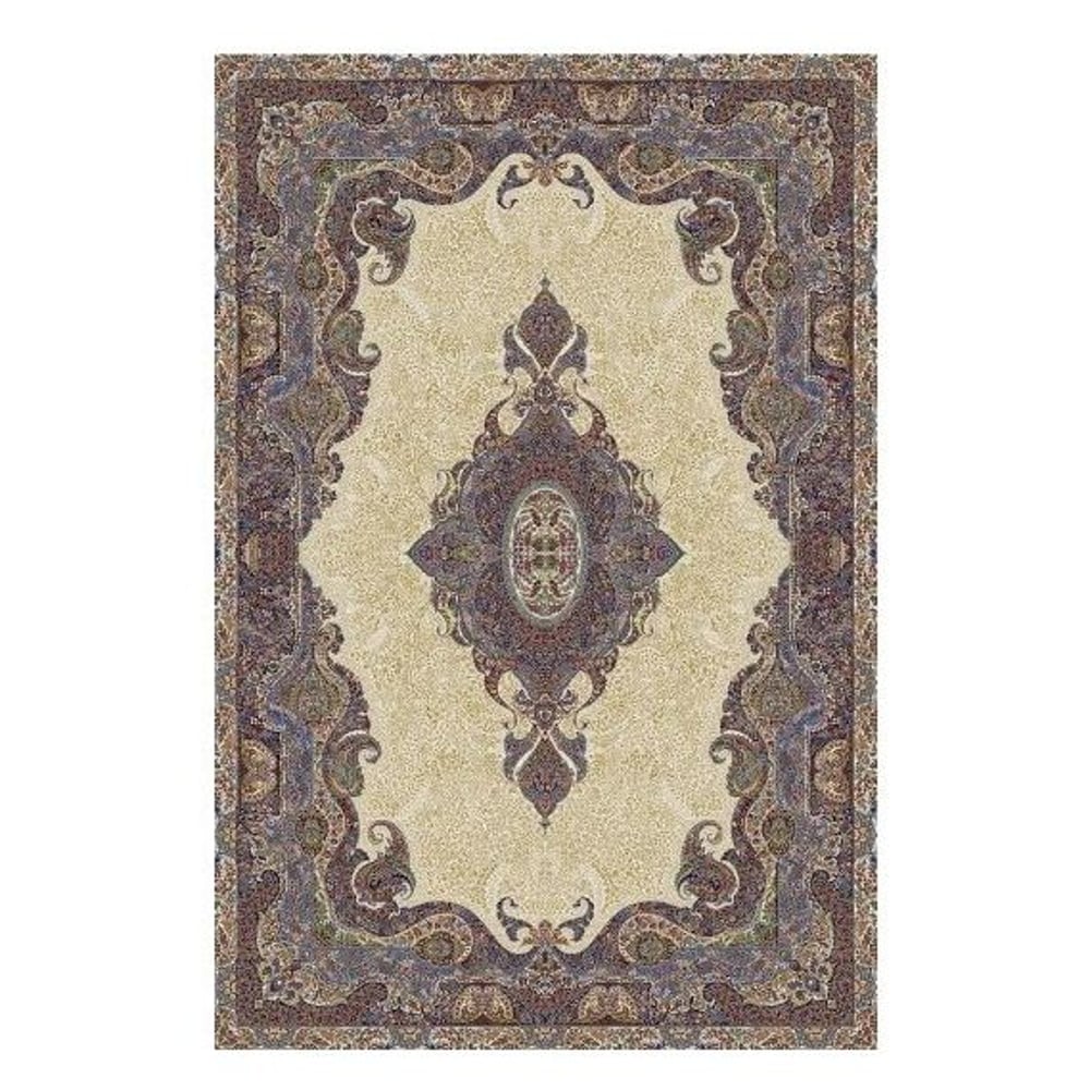 Qum Collection Classic Design Carpet Cream/Blue