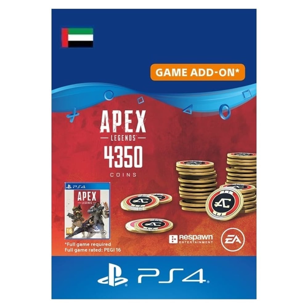 Playstation Apex Legends 4000 (350 Bonus) Apex Coins Add-on Playstation Apex Legends 4000 (350 Bonus) Apex Coins Add-on