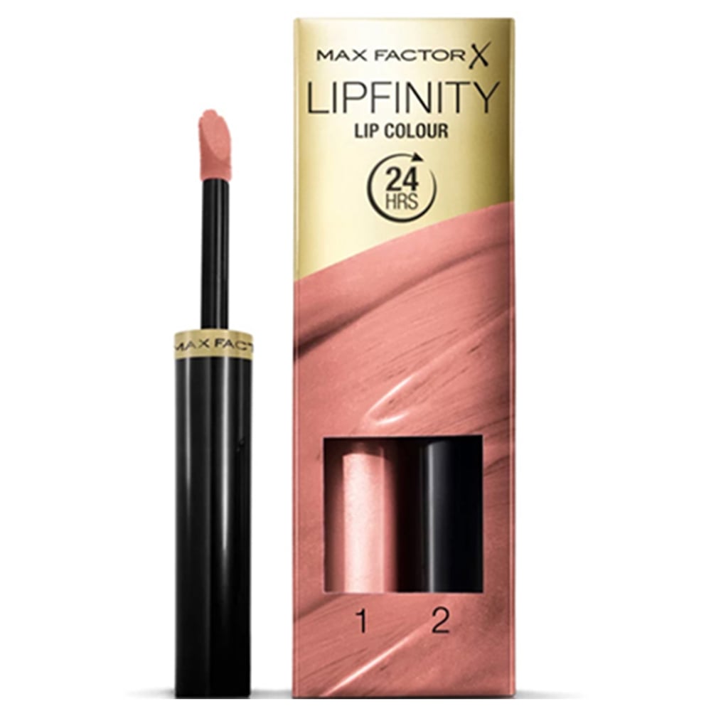 Max Factor Lipfinity Lip Colour Lipstick 2-step Long Lasting 160 Iced 2.3ml + 1.9g