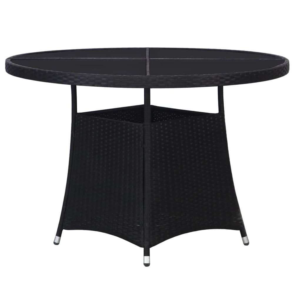 Vidaxl Garden Table Black 110x74 Cm Poly Rattan Vidaxl Garden Table Black 110x74 Cm Poly Rattan