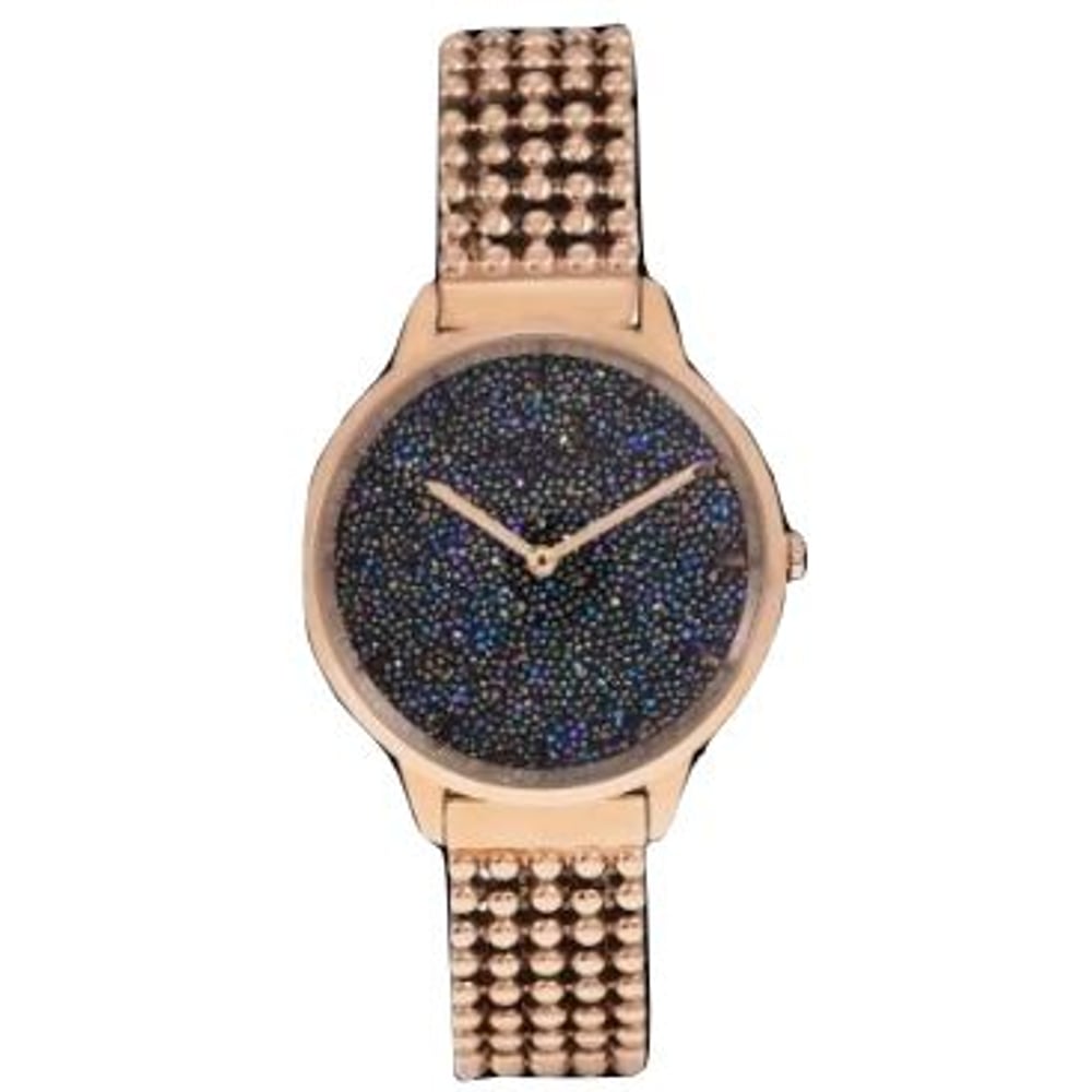 Ecstacy Rose Gold Stainless Steel Analog Watch For Women E9505-RBKL