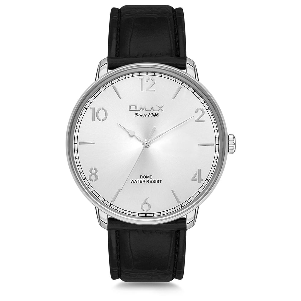 Omax Dome Series Black Leather Analog Watch For Men DC001P62I Omax Dome Series Black Leather Analog Watch For Men DC001P62I