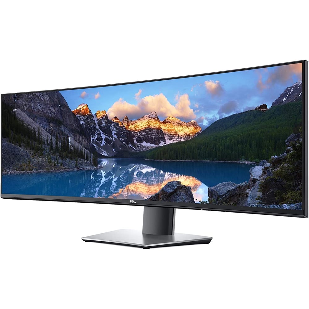 ديل U4919DW ألترا شارب ثنائي QHD شاشة Ultrawide 49 بوصة، 5120 × 1440 بكسل أسود