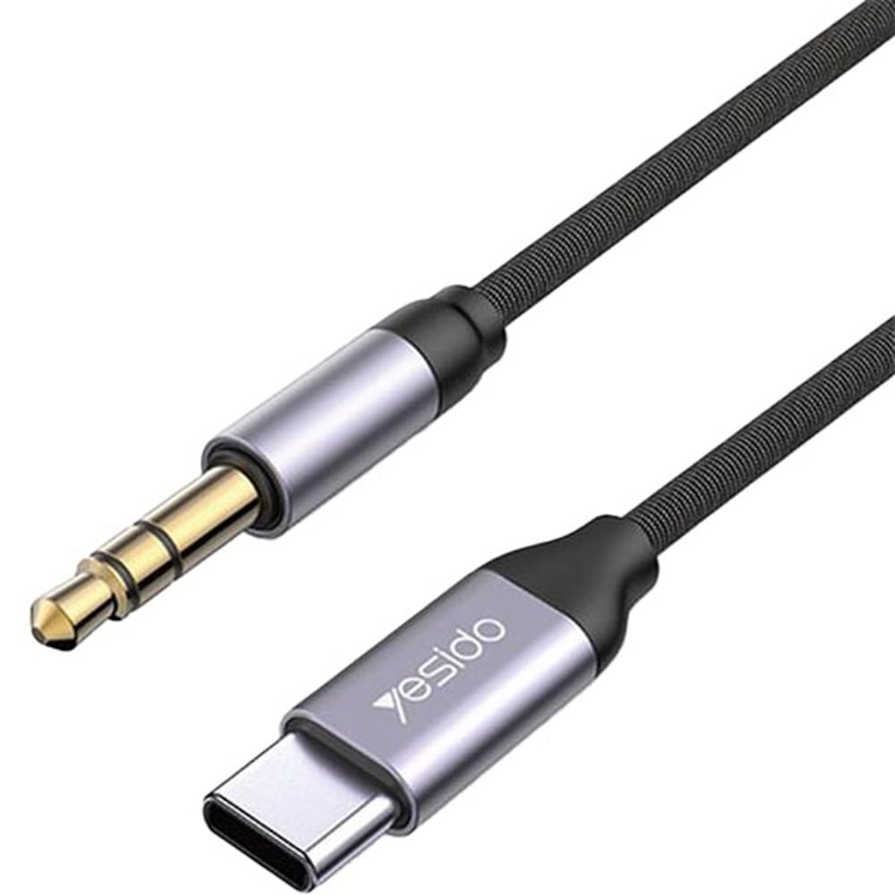 كيبل من USB C إلى Aux بطول 1 متر وبلون أسود من يسيدو