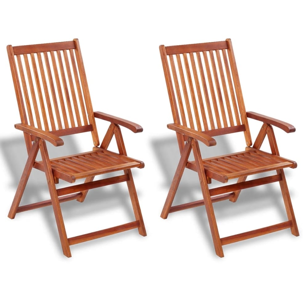 Vidaxl Folding Garden Chairs 2 Pcs Solid Acacia Wood Brown Vidaxl Folding Garden Chairs 2 Pcs Solid Acacia Wood Brown