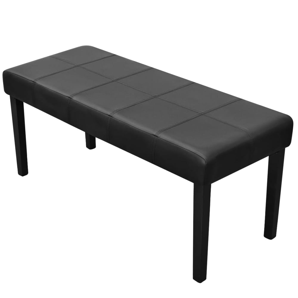 Black High Quality Artificial Leather Bench Black High Quality Artificial Leather Bench
