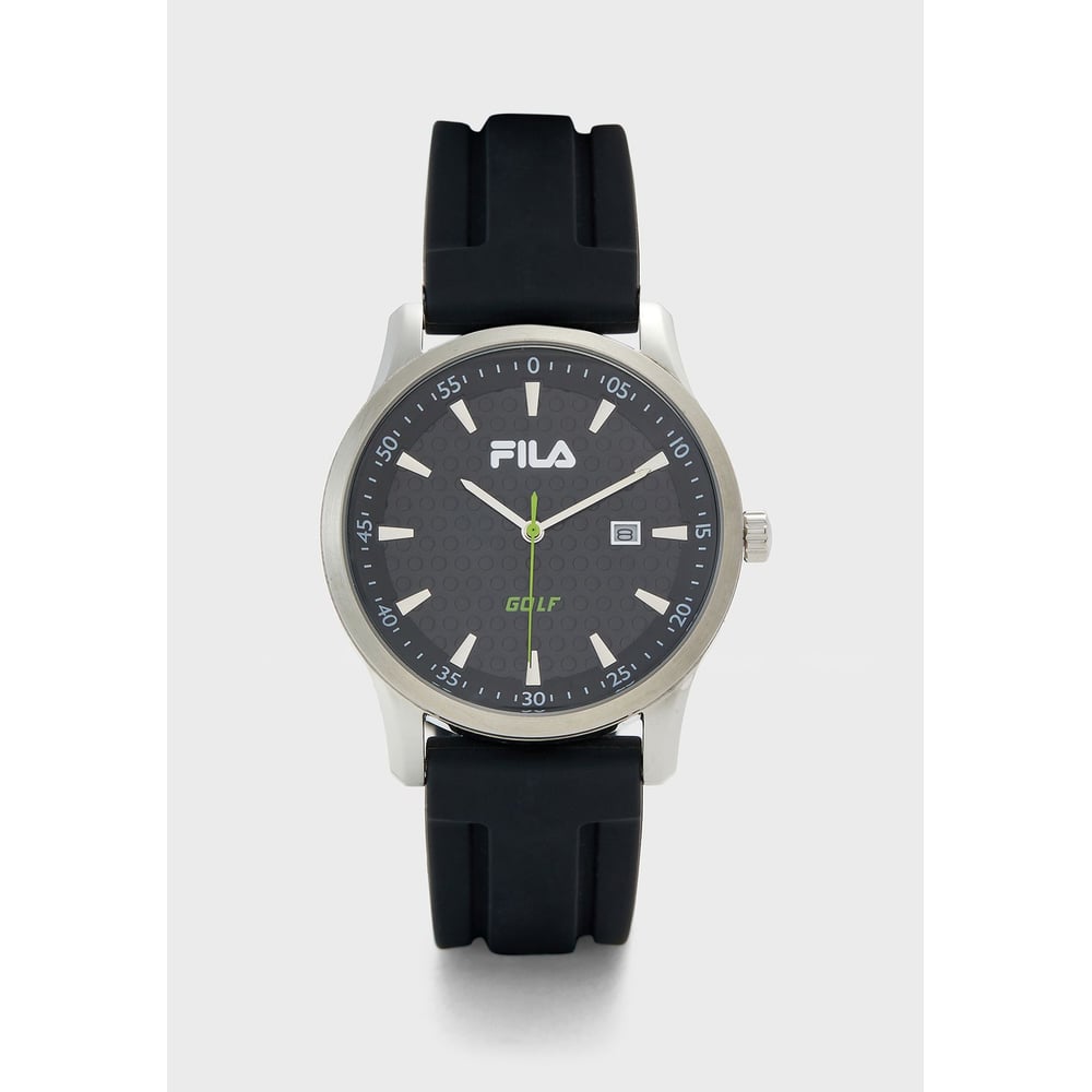 Fila - Men's Black Dial Mixed Band Golf Watch 38-154-001