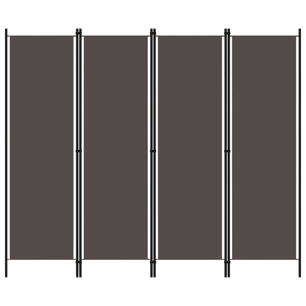 Vidaxl 4-panel Room Divider Anthracite 200x180 Cm