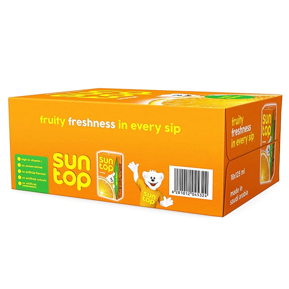 Suntop Orange Drink 125ml X Pack Of 18
