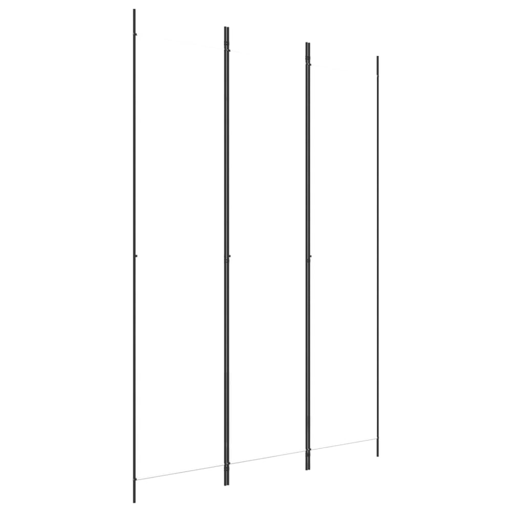 vidaXL 3-Panel Room Divider White 150x220 cm Fabric