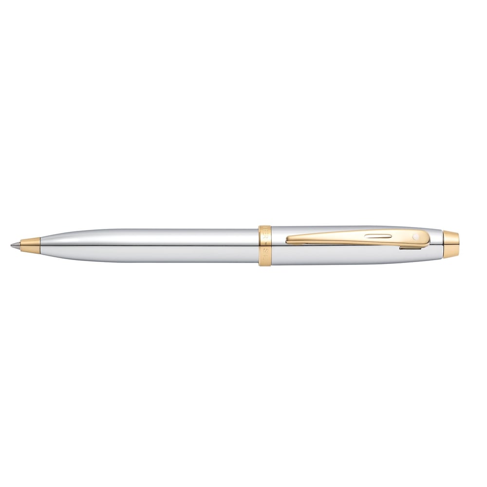 Sheaffer 100 Chrome With Gold Tone Ballpoint Pen