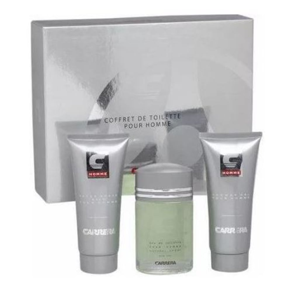 Carrera Pour Homme EDT + After Shave Balm + Shaver Gel Men Giftset