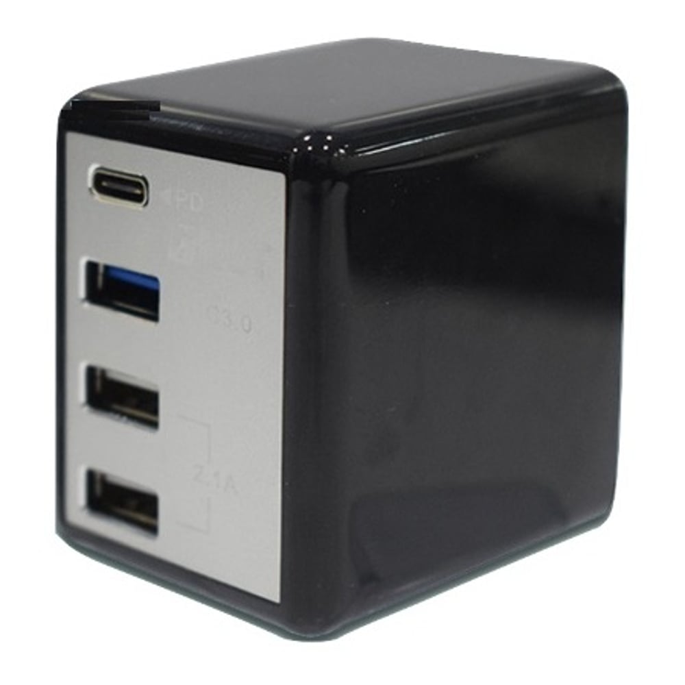 Inet 4 Port Quick Wall Charger - Black