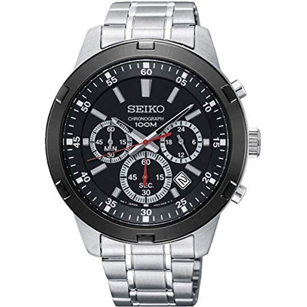 Seiko Neo Sports Black Chronograph Dial Steel Men's Watch SKS611P1