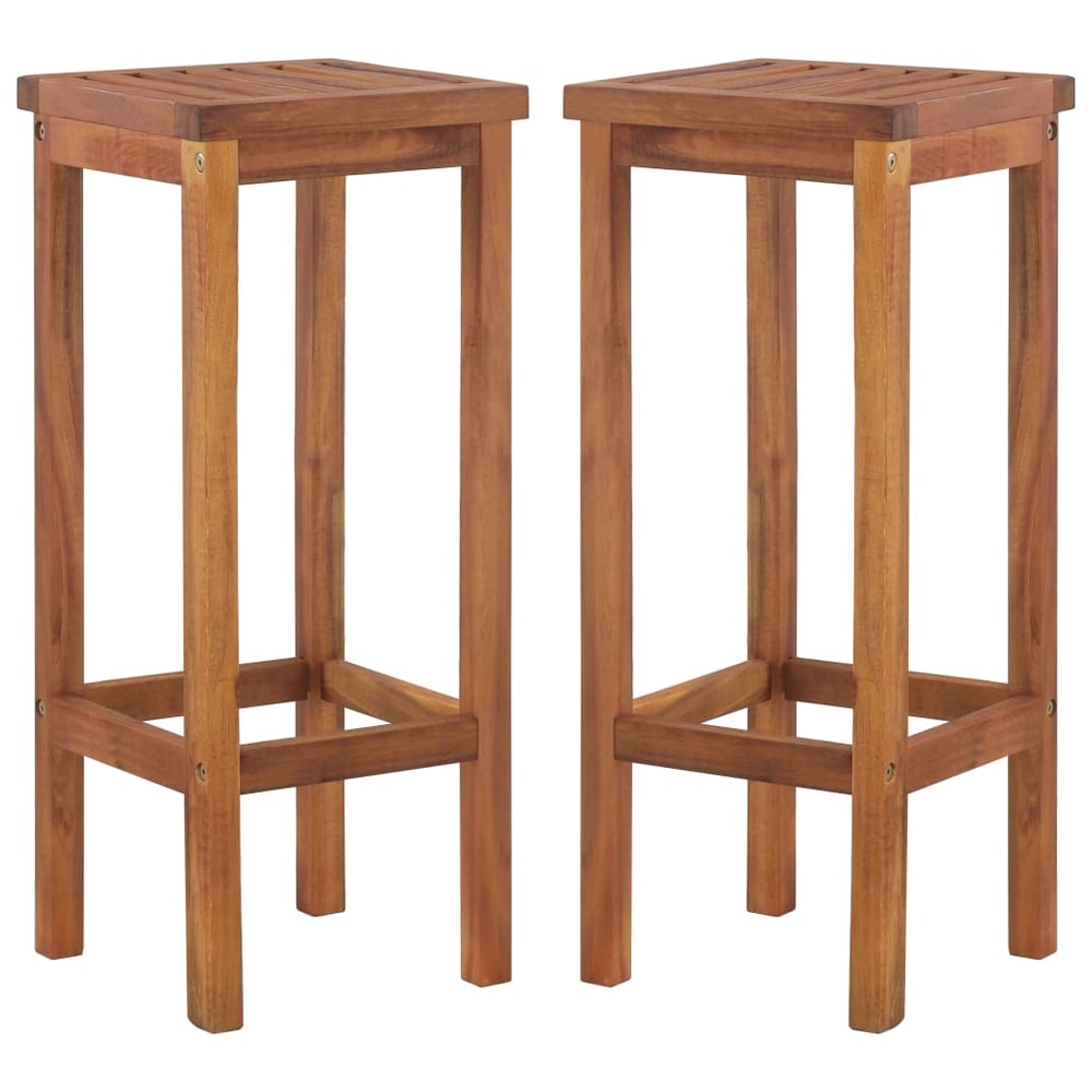 Vidaxl Bar Chairs 2 Pcs Solid Acacia Wood