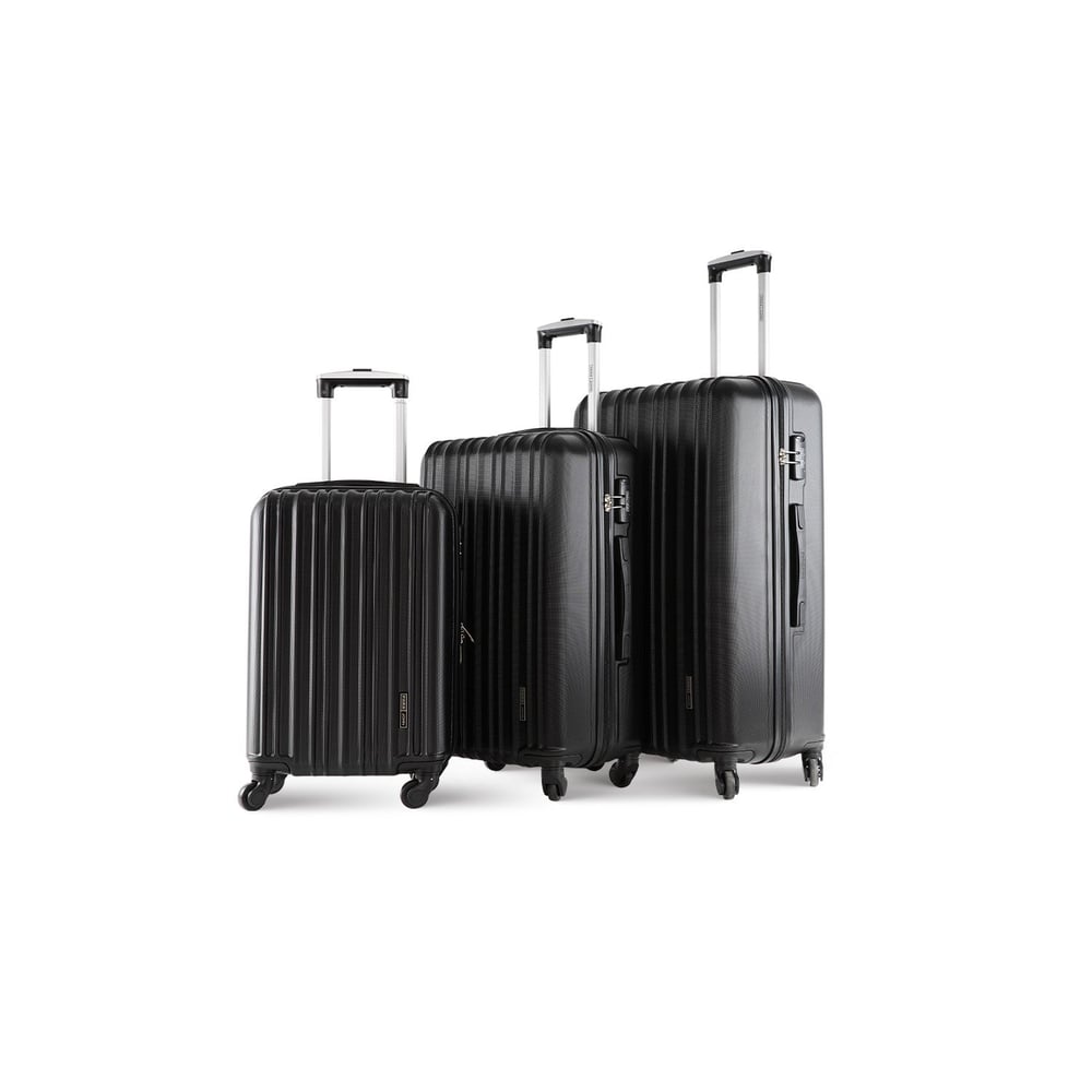 Para John Lightweight 3-pieces Abs Hard Side Travel Luggage Trolley Bag Set With Lock For Unisex Hard Shell Strong