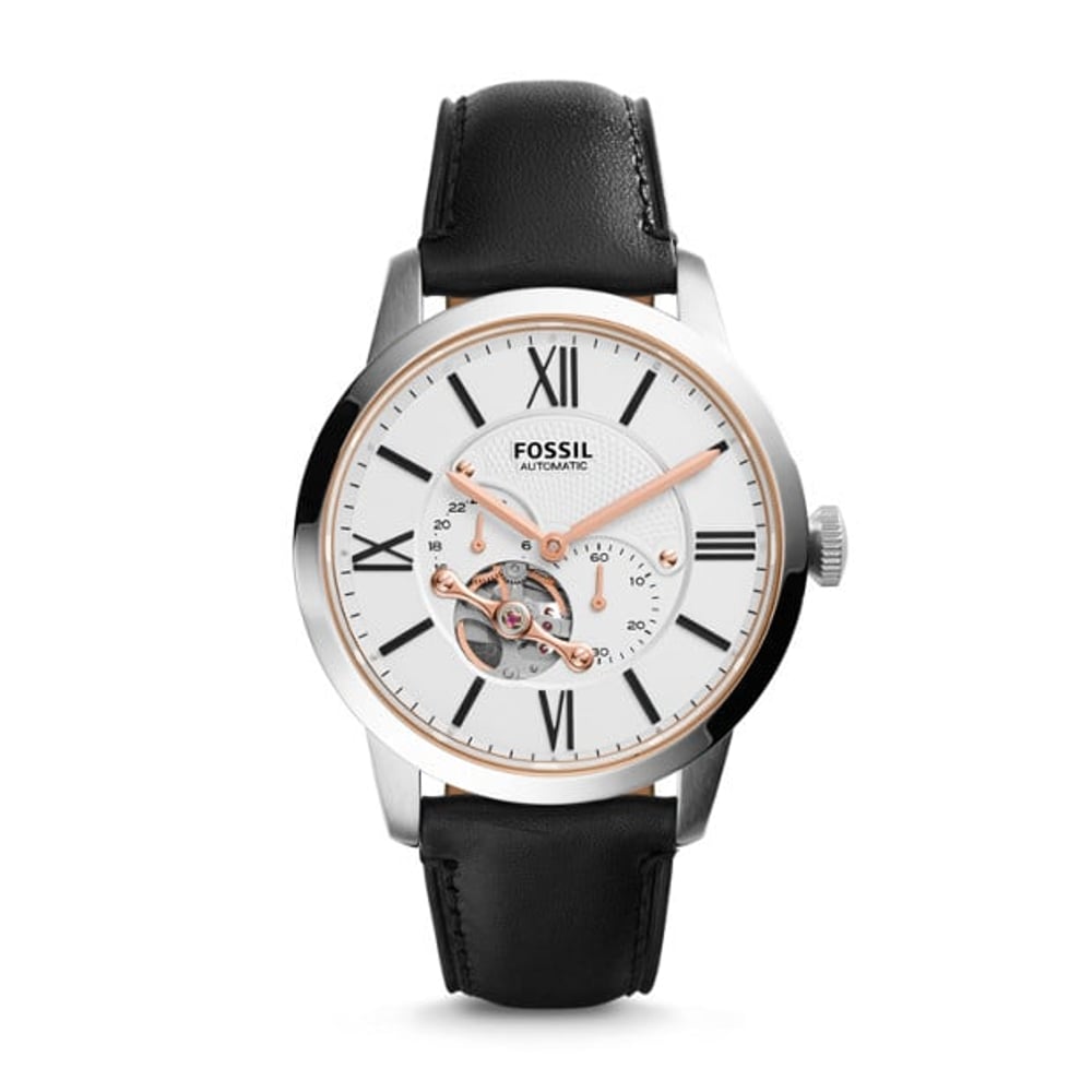 Fossil ME3104 Townsman Automatic Black Leather Watch Fossil ME3104 Townsman Automatic Black Leather Watch