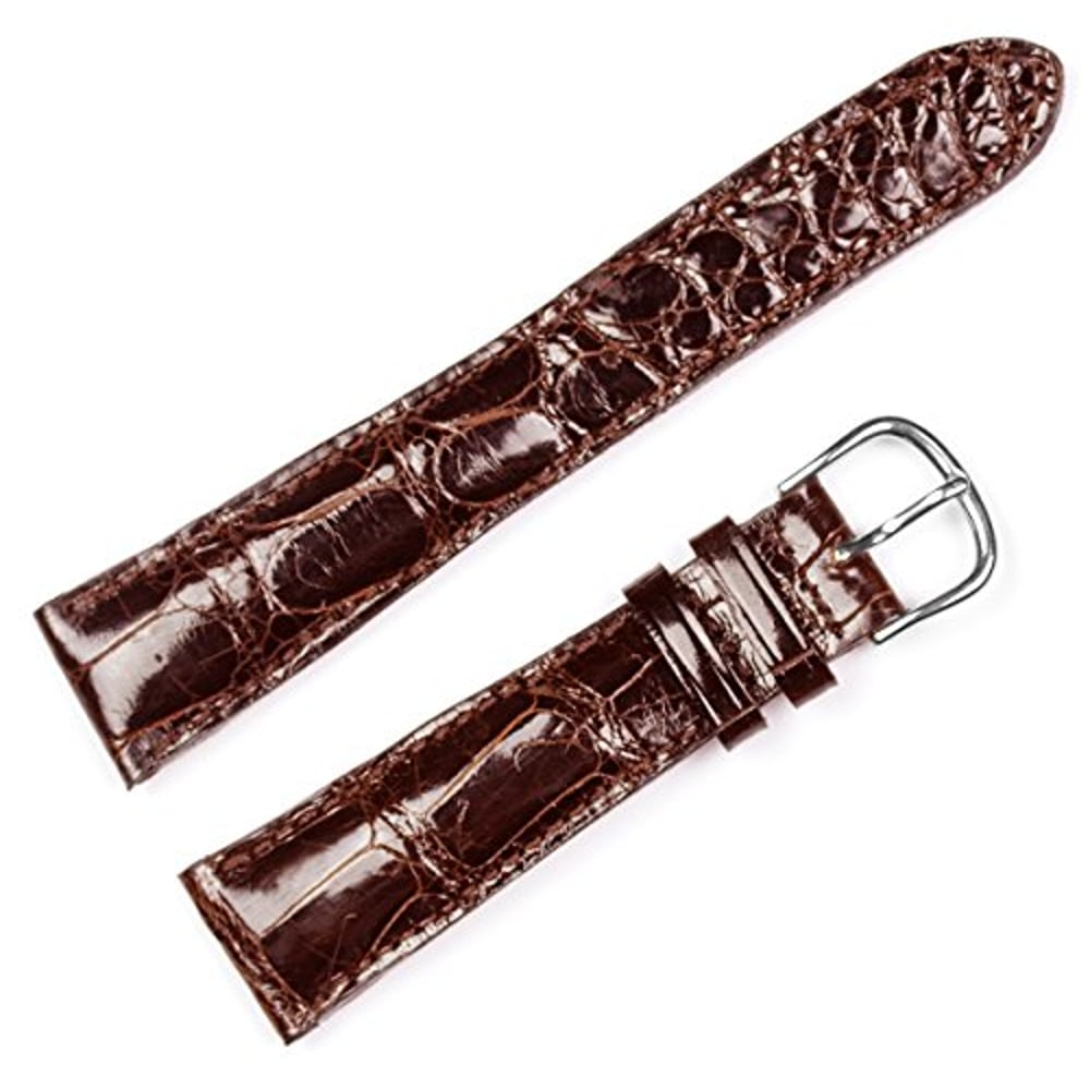 debeer watch bands Genuine Alligator Watch Band - Shiny Finish - Brown 22Mm - By Debeer debeer watch bands Genuine Alligator Watch Band - Shiny Finish - Brown 22Mm - By Debeer