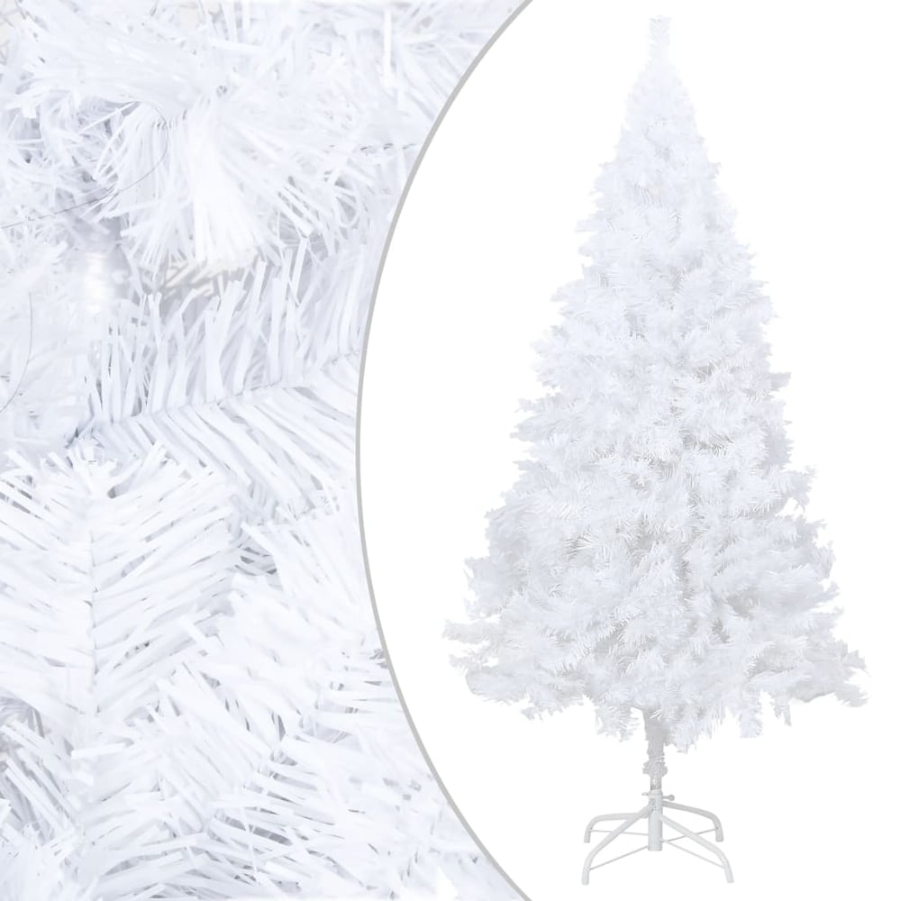 vidaXL Artificial Christmas Tree with Thick Branches White 210 cm PVC