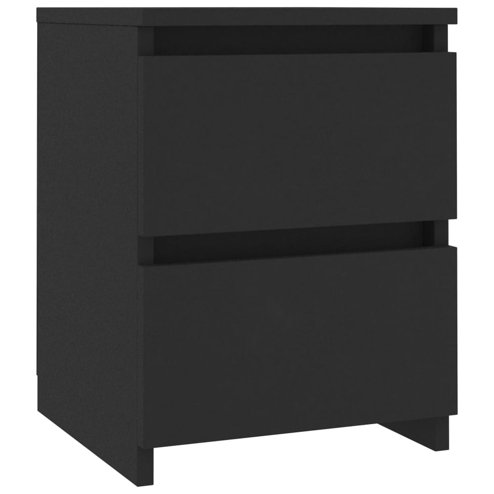 vidaXL Bedside Cabinet Black 30x30x40 cm Engineered Wood vidaXL Bedside Cabinet Black 30x30x40 cm Engineered Wood