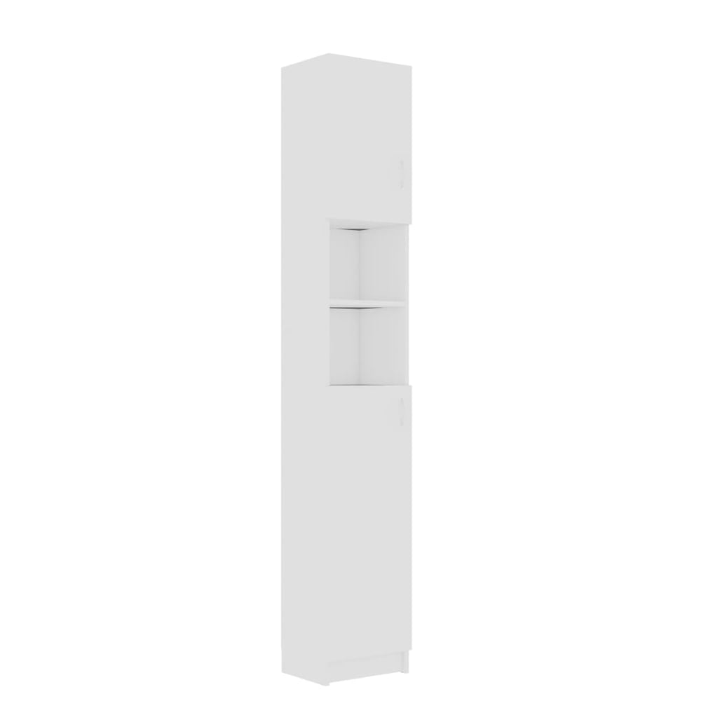 vidaXL Bathroom Cabinet White 32x25.5x190 cm Engineered Wood