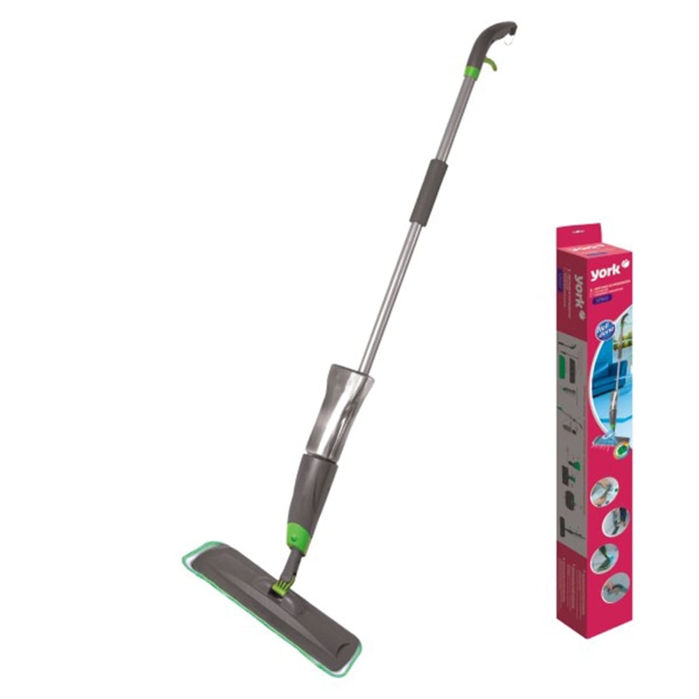 YORK Flat Mop Stick With Spray 91cm Multicolor