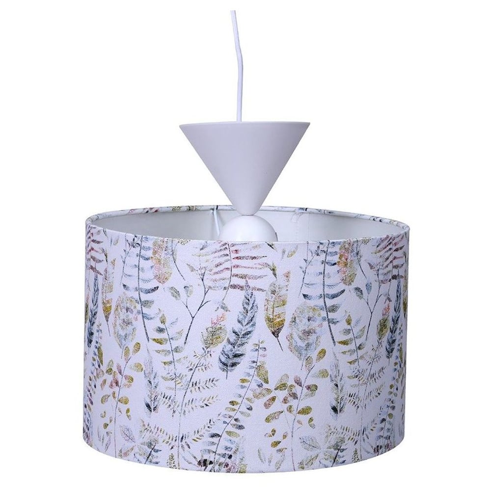 Pan Emirates Floral Linen Shade Ceiling Lamp Multi Color price in