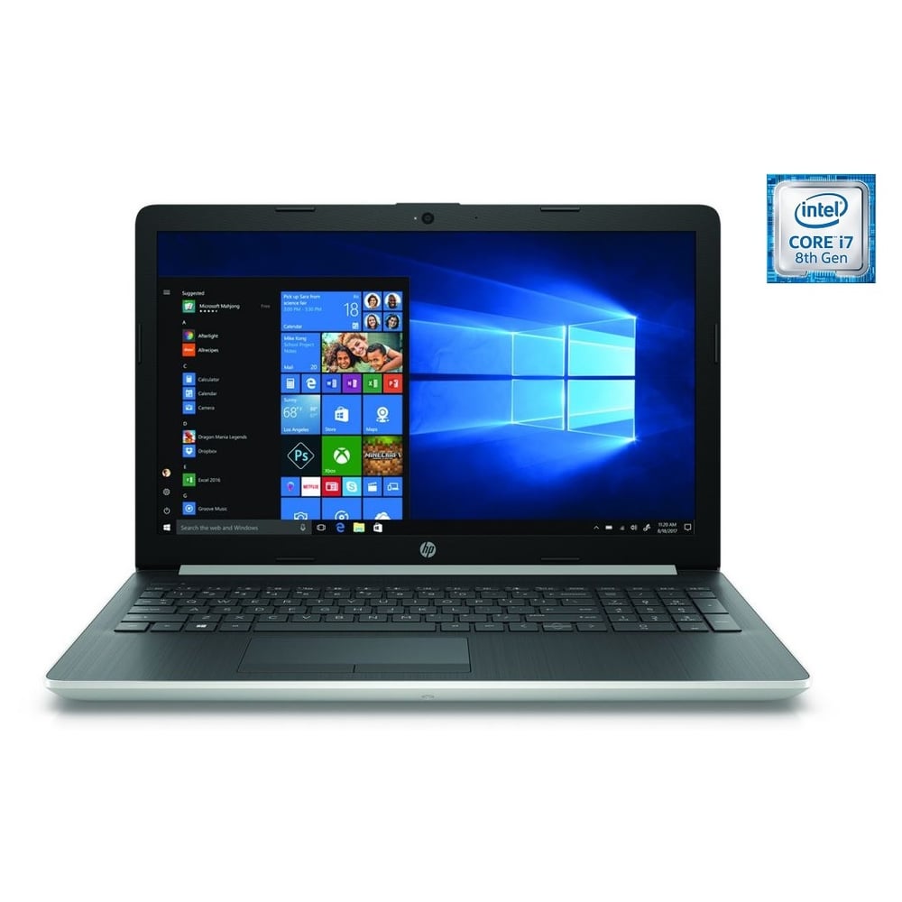 HP 15-DA1097NE Laptop - Core i7 1.8GHz 8GB 1TB+128GB 4GB Win10 15.6inch FHD Natural Silver