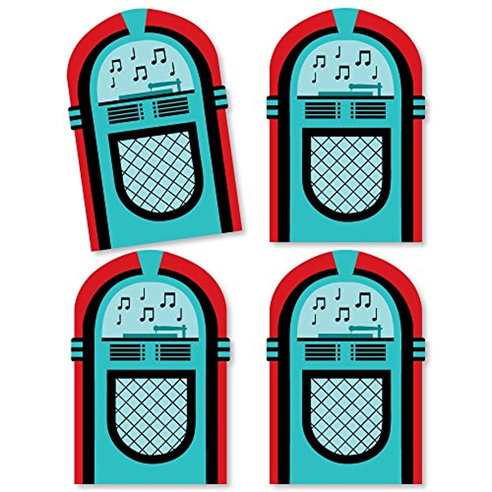 Big Dot of Happiness 50's Sock Hop - Jukebox Decorations Diy 1950S Rock N Roll Party Essentials - Set Of 20