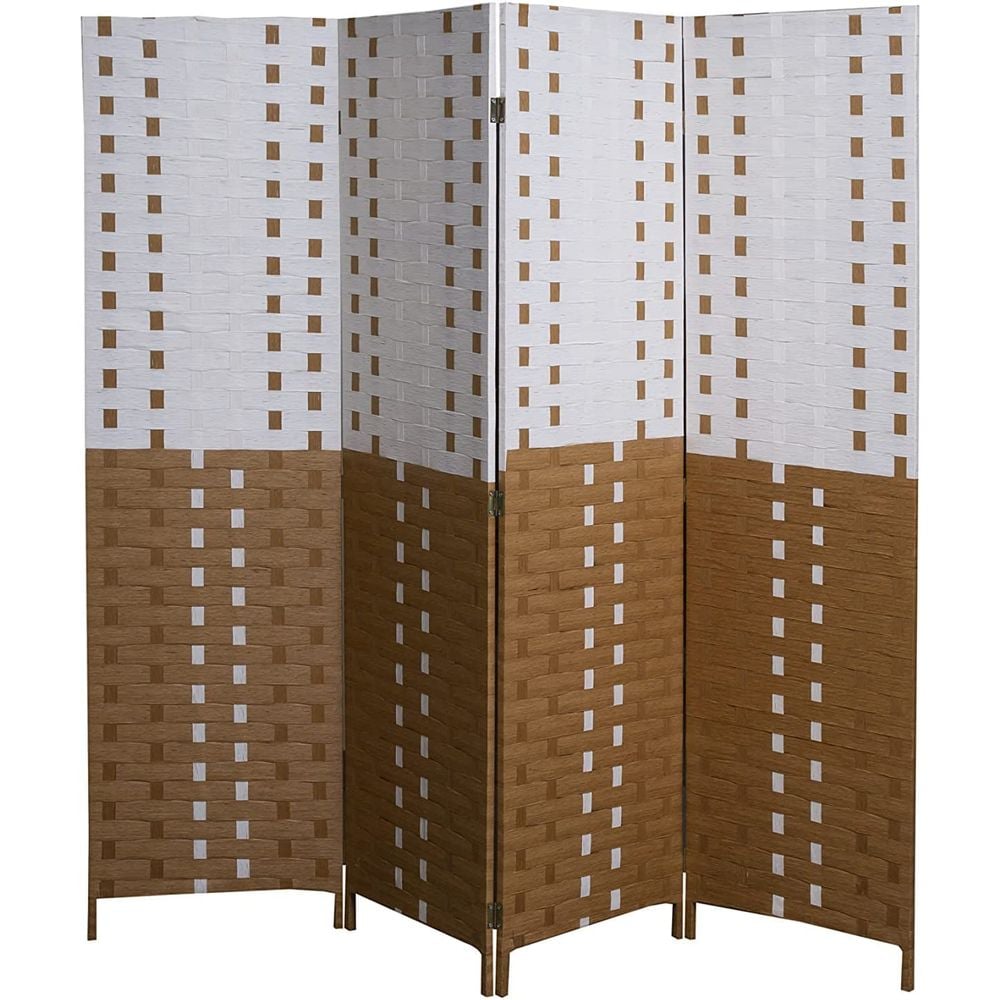 Karnak 4-panel Room Dividers And Folding Privacy Screens Partition Walls For Bedroom Rattan Screen Divider