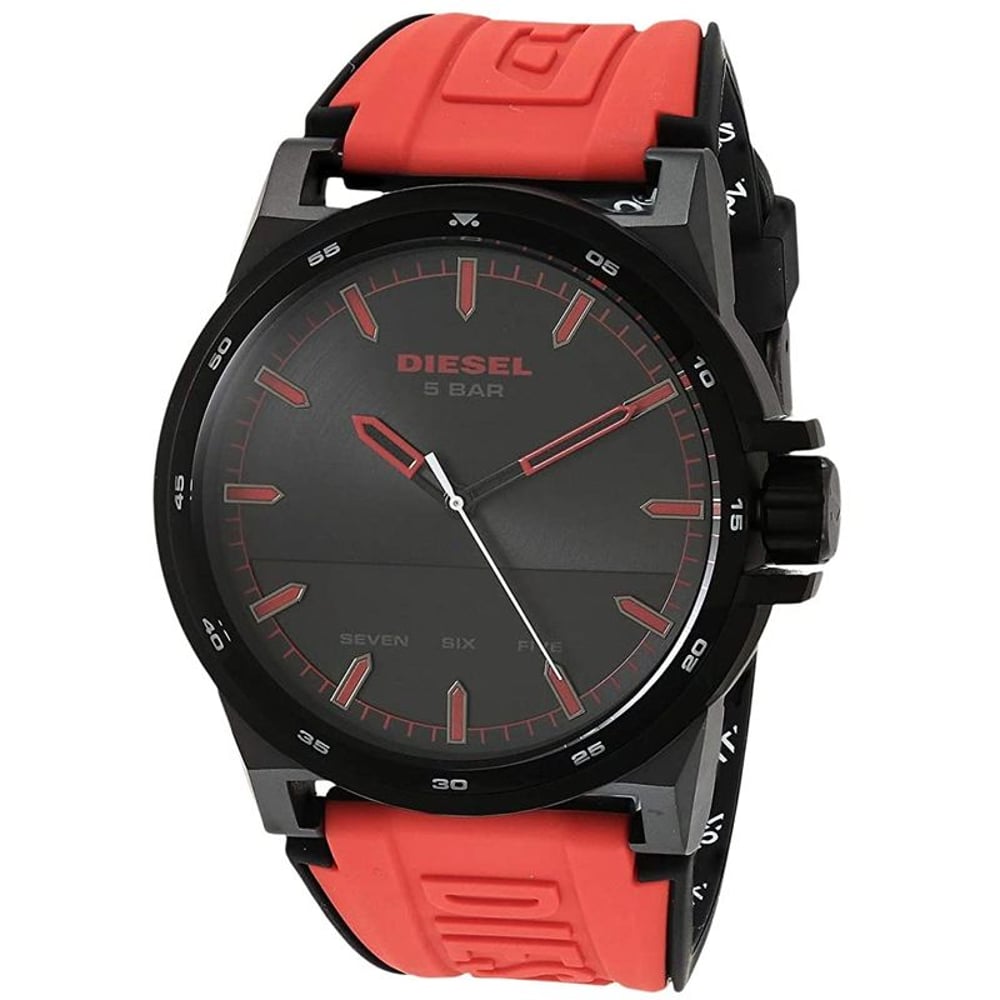 Diesel D-48 Red Silicone Analog Men Watch DZ1911 Diesel D-48 Red Silicone Analog Men Watch DZ1911