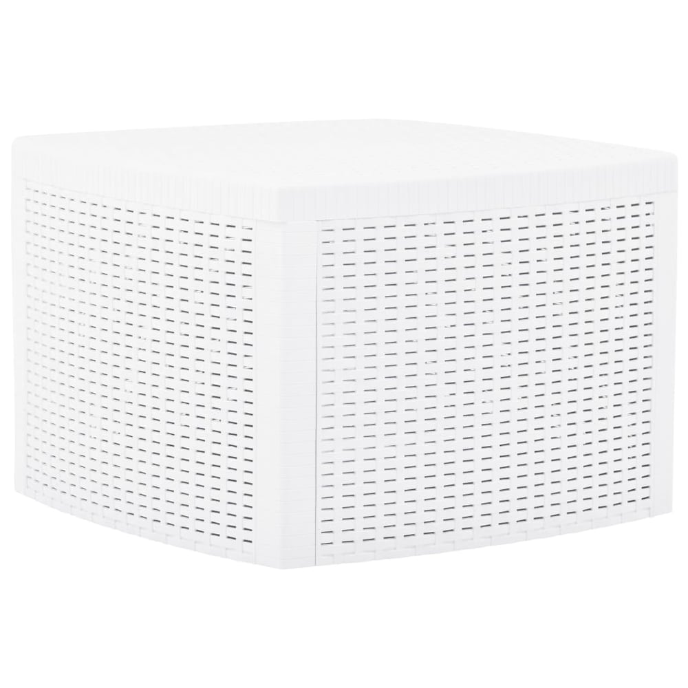 vidaXL Side Table White 54x54x36.5 cm Plastic